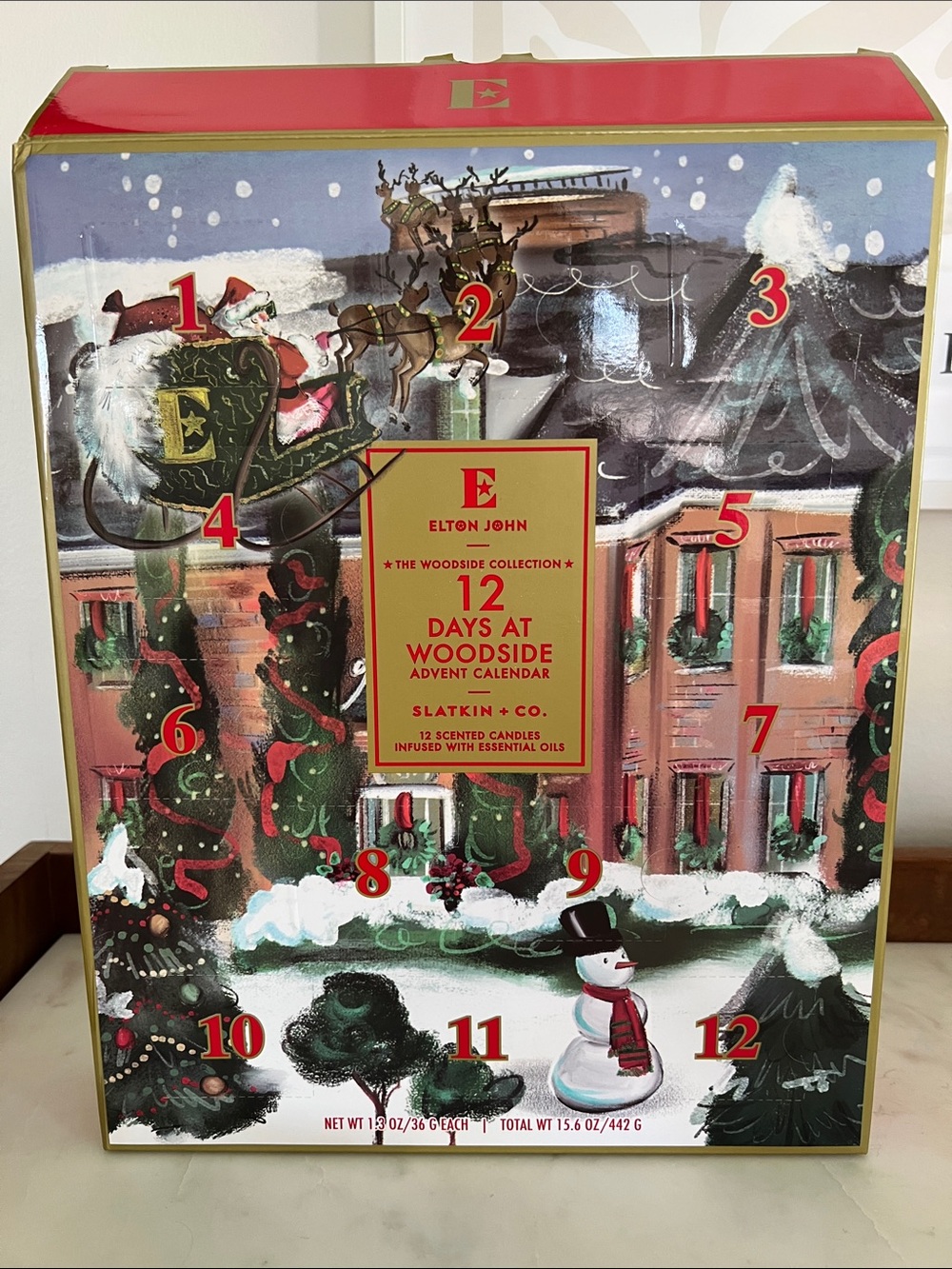 Slatkin + Co Elton John 12 Days At Woodside Advent Calendar Candle Set
